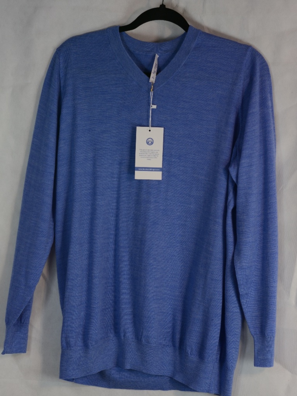 Blue Sky Clothing Blue 100% Wool Sweater SZ XL NWT